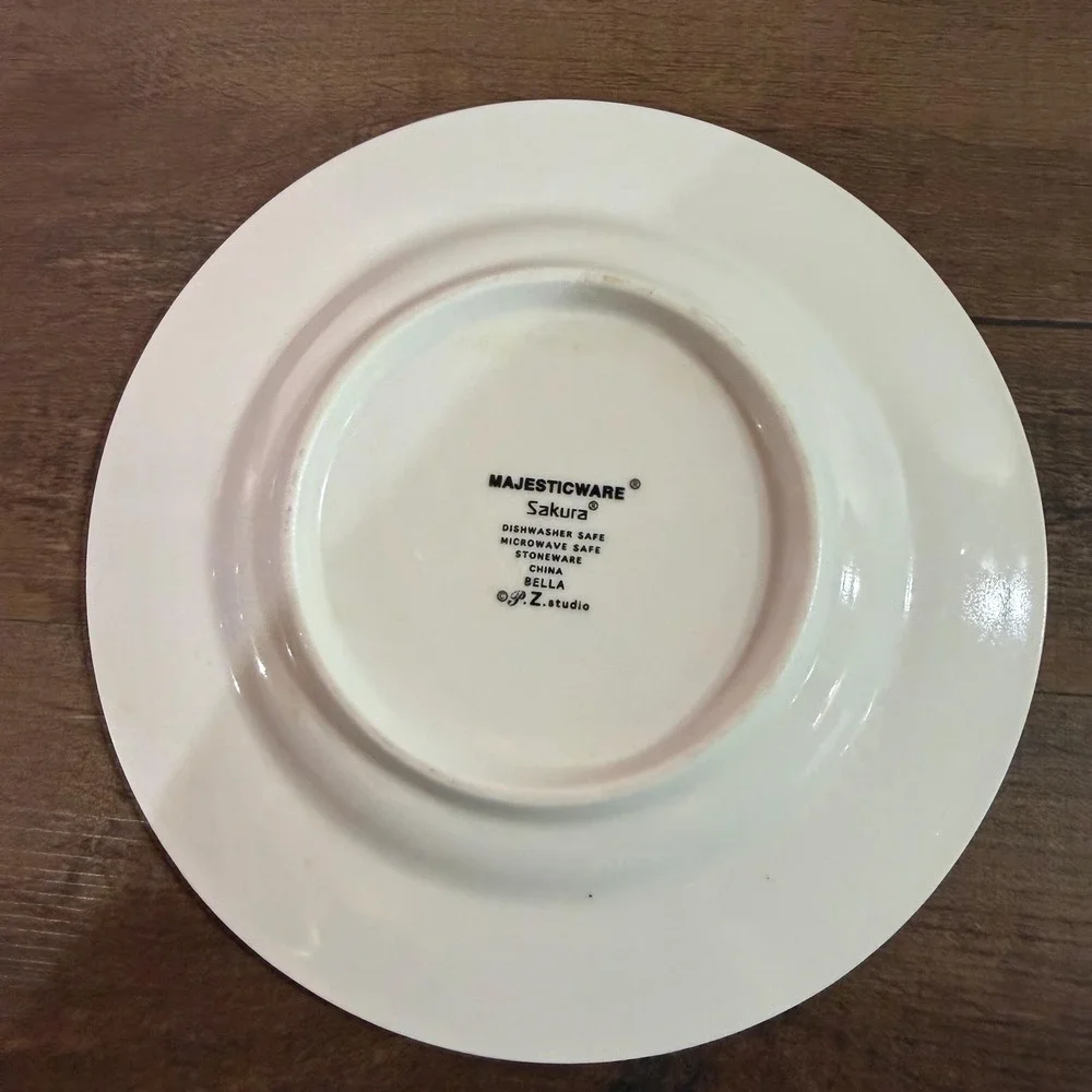 4 Sakura Bella Saucer VTG Majesticware Paula Zanger 6.5